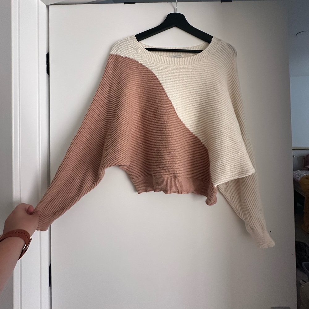 Francesca’s color block crew sweater